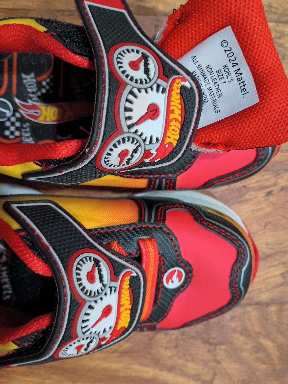 Kids' Red and Yellow Light-Up Sneakers